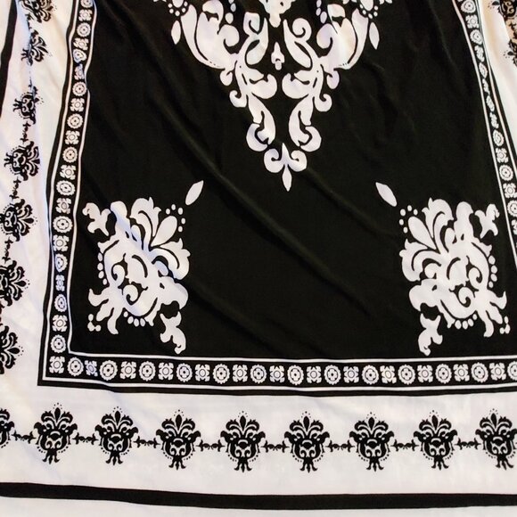 Maxi Beach Cover-Up Dress, Black and White, MAJORA, Size M - Picture 3 of 8